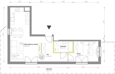 Plan 2 pok. 50m²