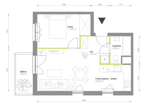 Plan 2 pok. 41m²