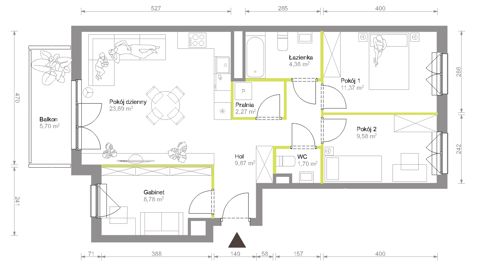 Plan 4 pok. 71m²