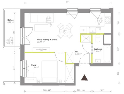 Plan 2 pok. 41m²