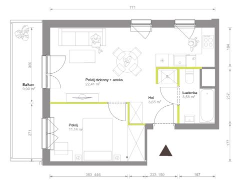 Plan 2 pok. 41m²