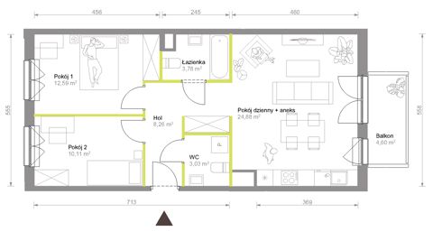 Plan 3 pok. 63m²
