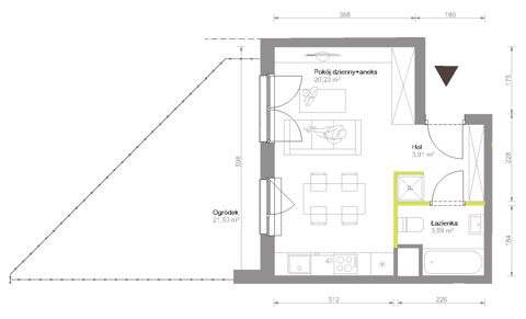 Plan 1 pok. 28m²