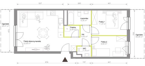 Plan 3 pok. 59m²