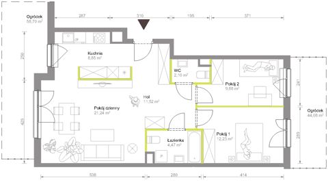 Plan 3 pok. 70m²