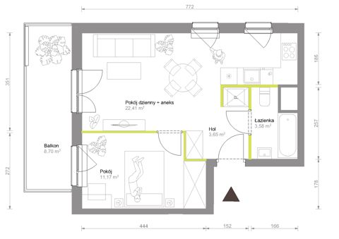 Plan 2 pok. 41m²