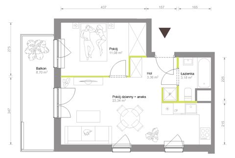 Plan 2 pok. 41m²
