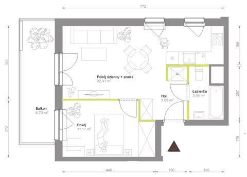 Plan 2 pok. 41m²
