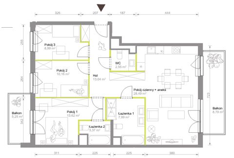 Plan 4 pok. 88m²