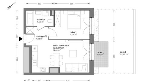 Plan 2 pok. 40m²