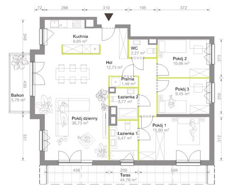 Plan 4 pok. 106m²