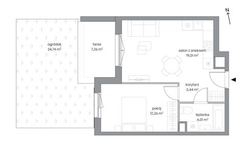 Plan 2 pok. 39m²