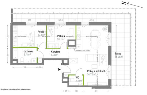 Plan 3 pok. 70m²