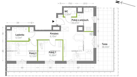 Plan 3 pok. 66m²
