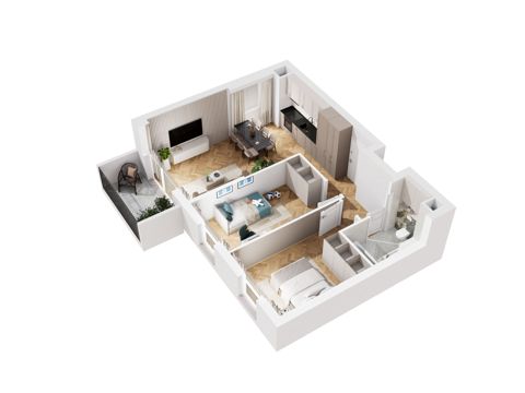 Plan 3 pok. 57m²