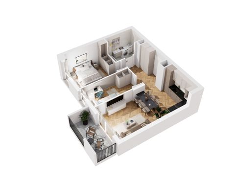 Plan 3 pok. 54m²
