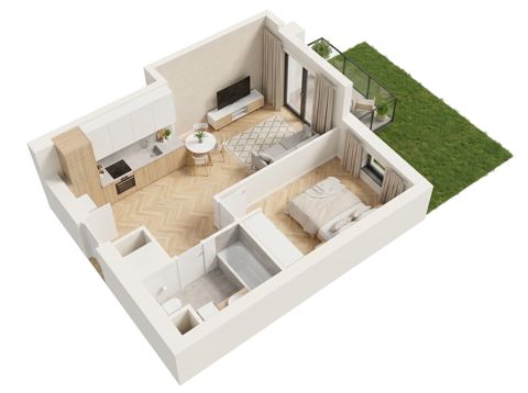 Plan 2 pok. 43m²