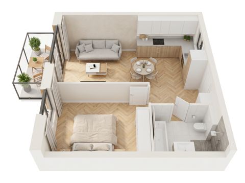 Plan 2 pok. 42m²