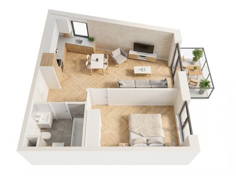 Plan 2 pok. 42m²