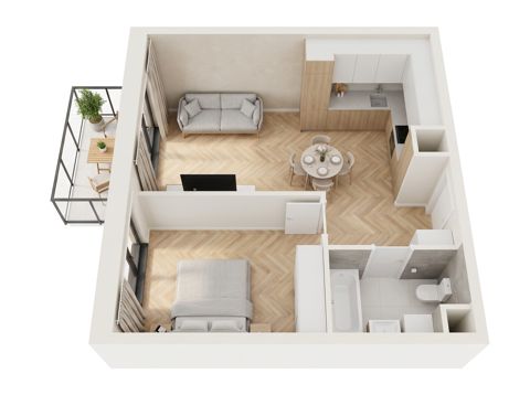 Plan 2 pok. 42m²
