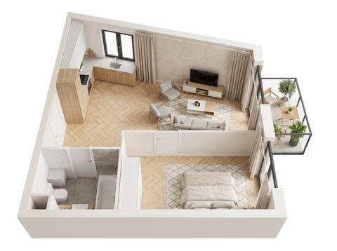 Plan 2 pok. 42m²