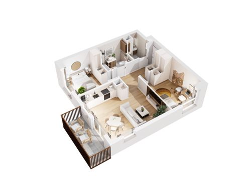 Plan 3 pok. 60m²