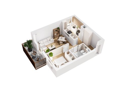 Plan 2 pok. 42m²
