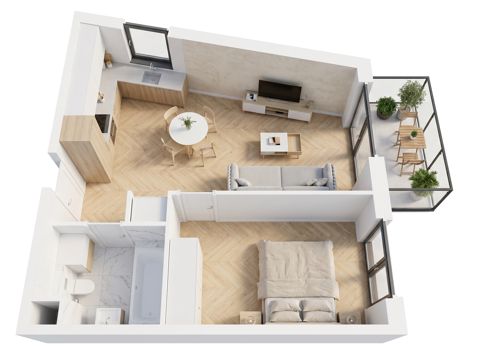 Plan 2 pok. 42m²
