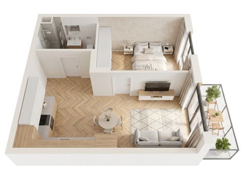 Plan 2 pok. 38m²