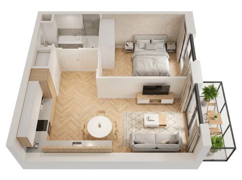 Plan 2 pok. 38m²