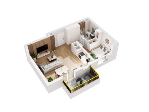 Plan 2 pok. 45m²