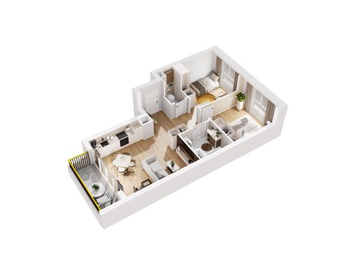 Plan 3 pok. 60m²