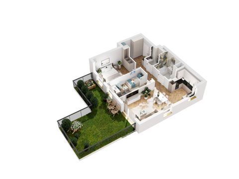 Plan 3 pok. 64m²