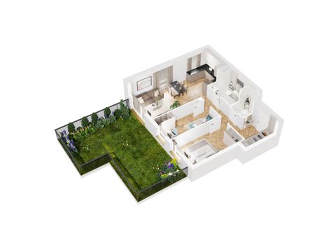 Plan 3 pok. 64m²