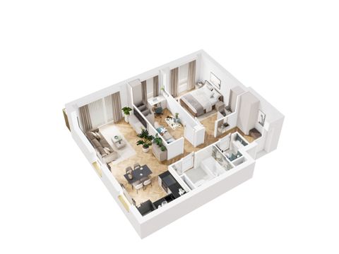 Plan 3 pok. 62m²