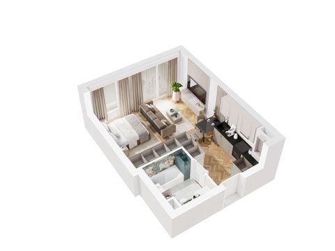 Plan 1 pok. 32m²