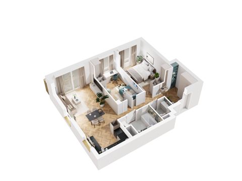 Plan 3 pok. 64m²