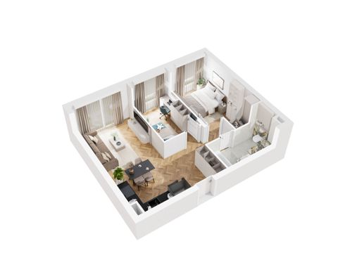 Plan 3 pok. 55m²