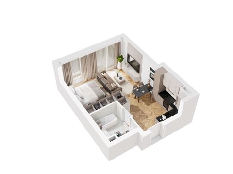 Plan 1 pok. 33m²