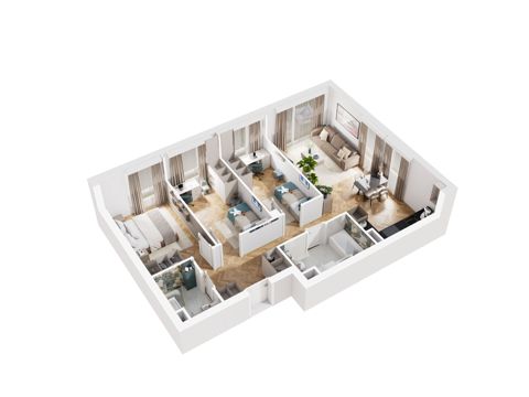 Plan 4 pok. 77m²