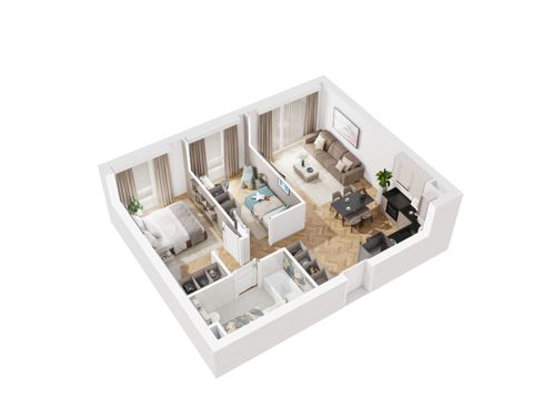 Plan 3 pok. 55m²