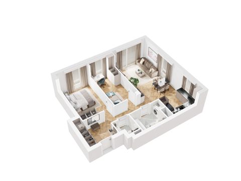 Plan 3 pok. 64m²