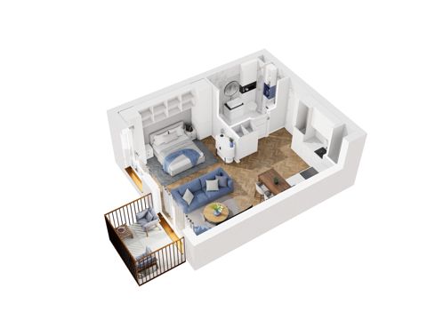 Plan 1 pok. 34m²