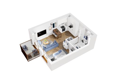 Plan 1 pok. 34m²
