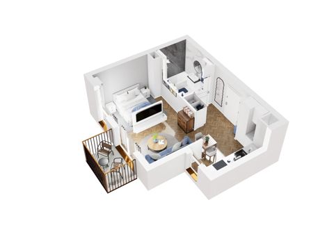 Plan 1 pok. 34m²