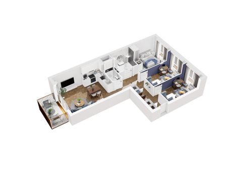 Plan 4 pok. 73m²