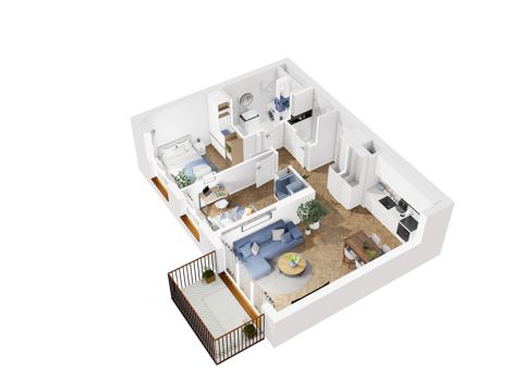 Plan 3 pok. 56m²