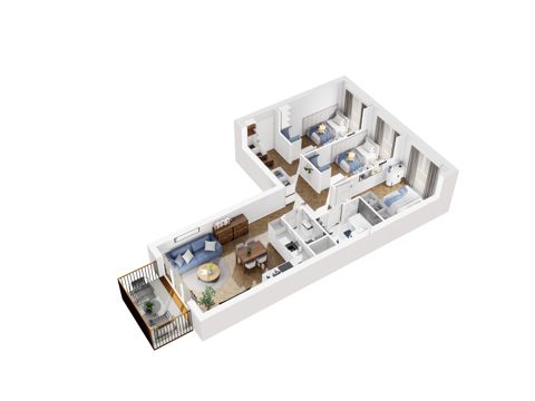 Plan 4 pok. 73m²
