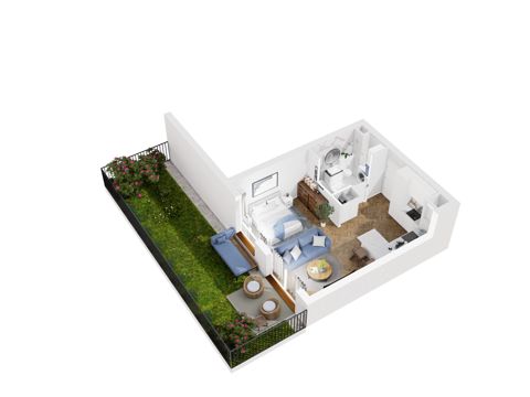 Plan 1 pok. 34m²