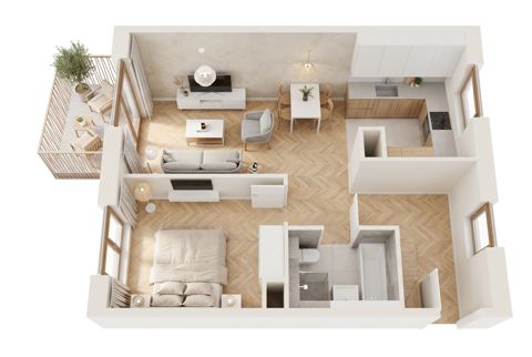 Plan 2 pok. 47m²